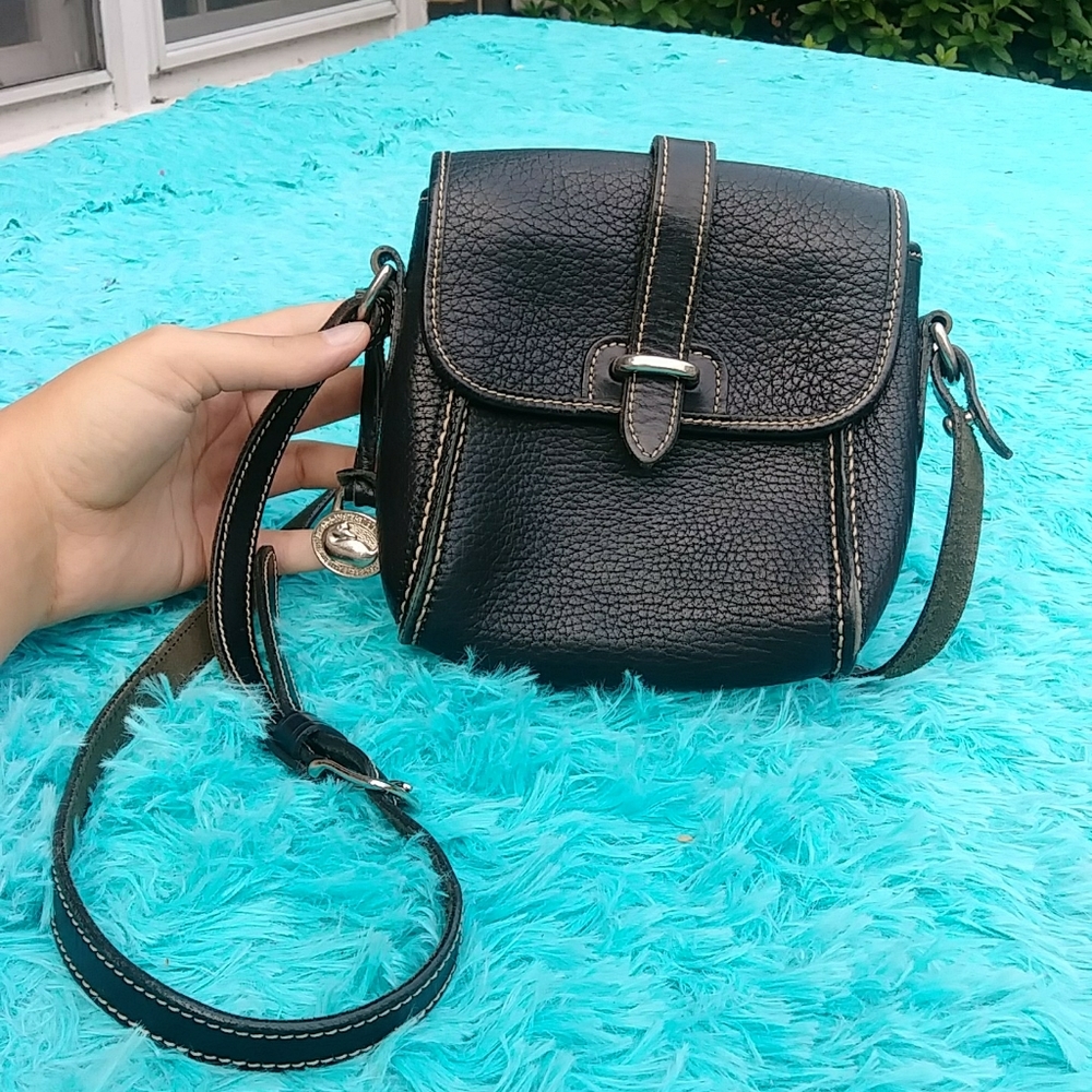 Vintage Black Leather Dooney and Bourke Purse Goth